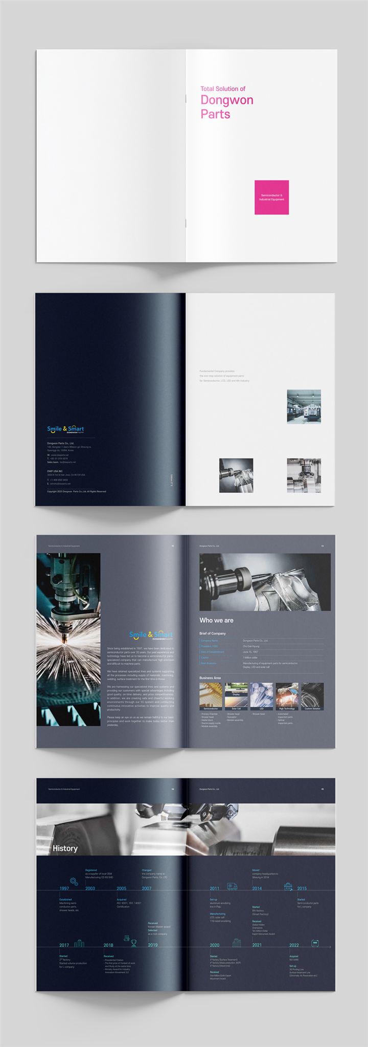 다국어디자인 포트폴리오 – 하오 DESIGN 동원파츠 영문 카다로그